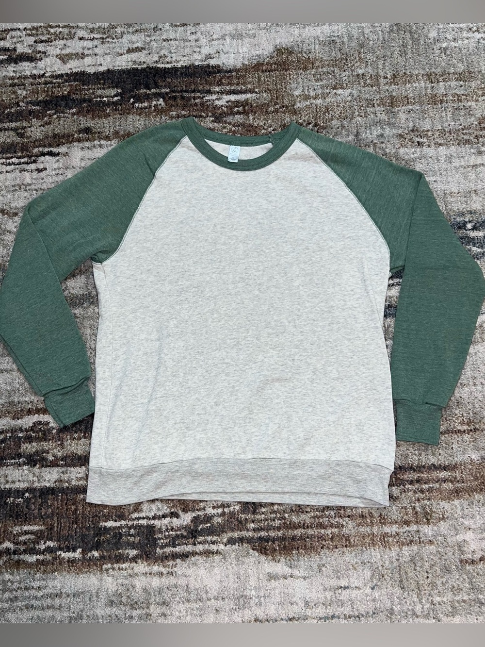 NEW Alternative Two Tone Color Block Raglan Crewneck